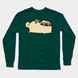 Green Leaf Pug Long Sleeve T-Shirt